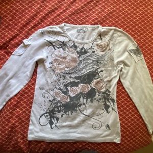 Cyber Y2K grunge biker top